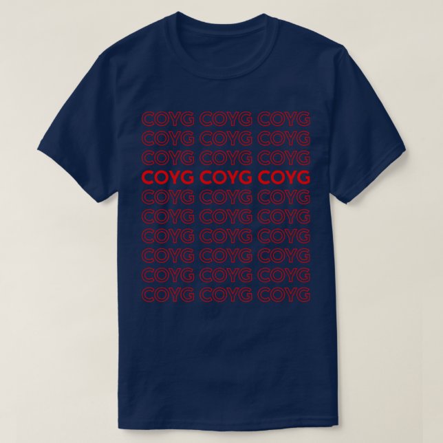 CAMISETA COYG COYG COYG (Diseño del anverso)