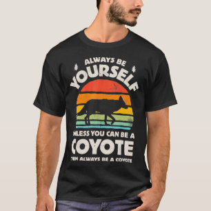 Camiseta Coyote Be Your Retro Vintage Hombres de los años 7