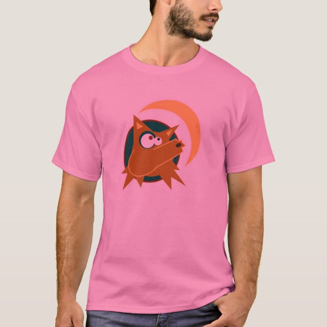 Camiseta coyote de aullido gracioso (Anverso)
