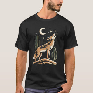 Camiseta Coyote Desierto Saguaro Cactus Arizona Naturaleza 