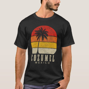 Camiseta Cozumel Beach Mexico Vintage Sunset Surfer Retro