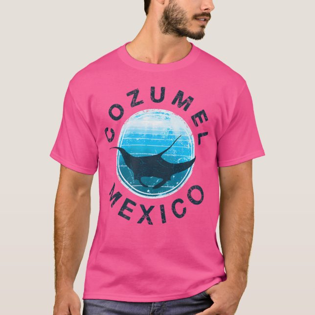 Camiseta Cozumel Buceo México Manta (Anverso)