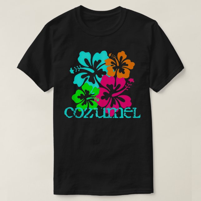 Camiseta Cozumel México Island Beach Tropical Travel Surf O (Diseño del anverso)