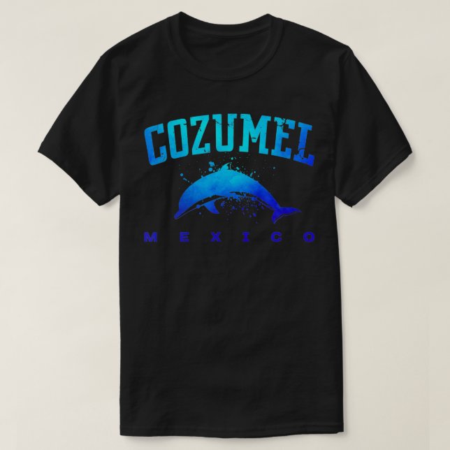 Camiseta COZUMEL MÉXICO Vacaciones Playa Scuba Diving Dolph (Diseño del anverso)
