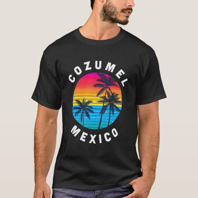 Camiseta Cozumel Mexico Vacation Souvenir Beach Sunset Beac (Anverso)