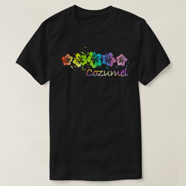 Camiseta Cozumel, México Watercolor Beach & Surf (Diseño del anverso)