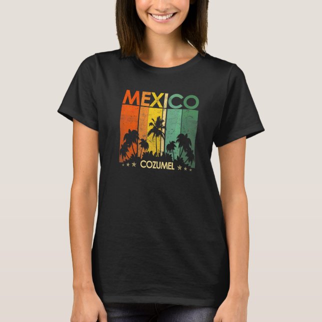Camiseta Cozumel  Recuerdo México Verano (Anverso)