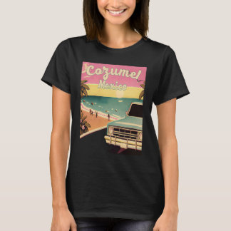 Camiseta Cozumel Retro Beach Vacation Graphics Cozumel Surf
