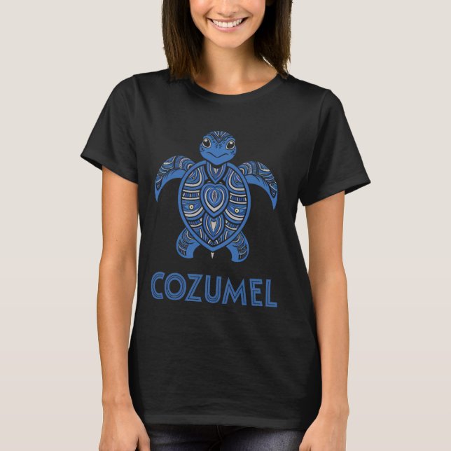 Camiseta Cozumel, tortuga marina de México (Anverso)