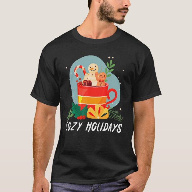 Camiseta Cozy And Cold Holidays Chocolate Hot Cocoa (Anverso)