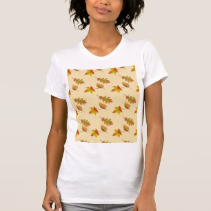 Camiseta Cozy autumn maple leaves oak leaves  T-Shirt