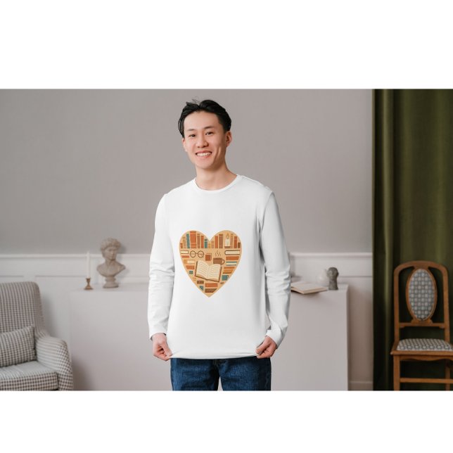 Camiseta Cozy Book Lover Heart | Reading Aesthetic Design f (Subido por el creador)