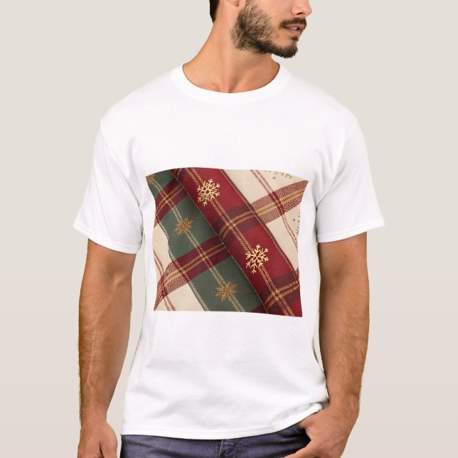 Camiseta Cozy Checked Holiday Pattern (Anverso)