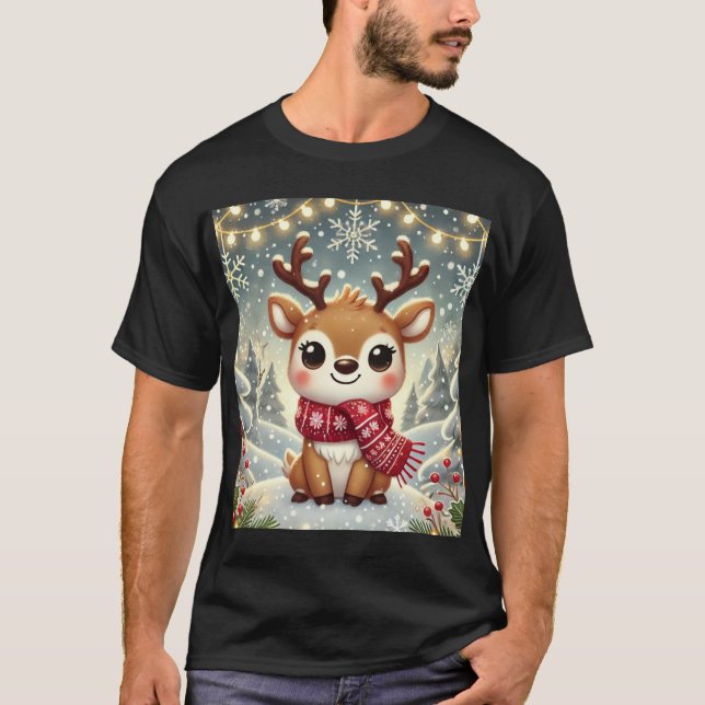Camiseta Cozy Christmas Reindeer in a Winter Wonderland (Anverso)