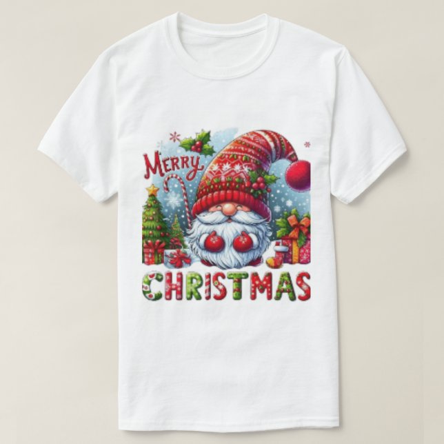Camiseta Cozy Christmas Sweatshirt with Santa Claus Design (Diseño del anverso)
