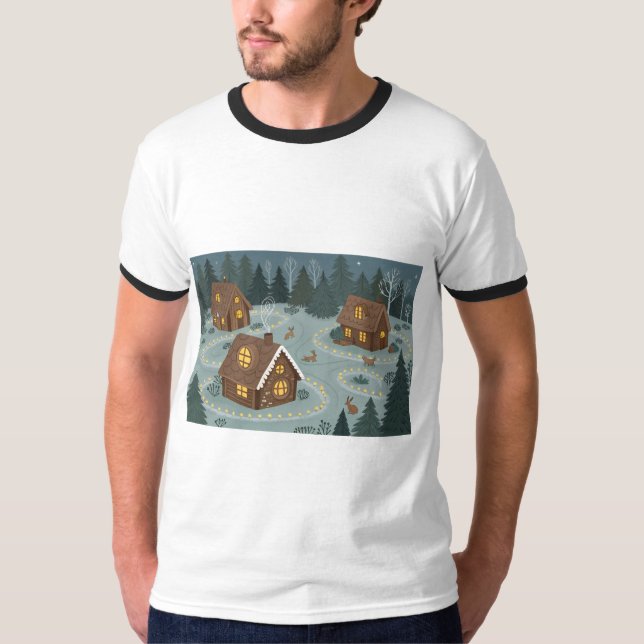 Camiseta Cozy Forest Cottage Cluster (Anverso)
