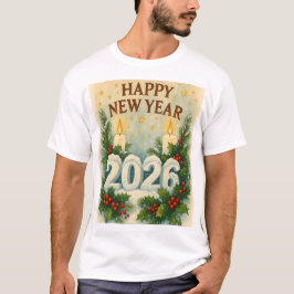 Camiseta cozy happy new year 2026 family tshirt