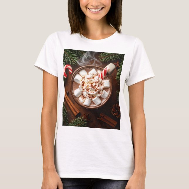 Camiseta Cozy Hot Chocolate with Marshmallows - Festive (Anverso)