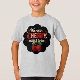 Camiseta Cozy knitted-style typography and adorable cherry 