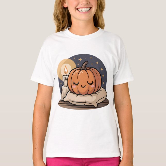 Camiseta Cozy Pumpkin Dream Kids Tee (Anverso)