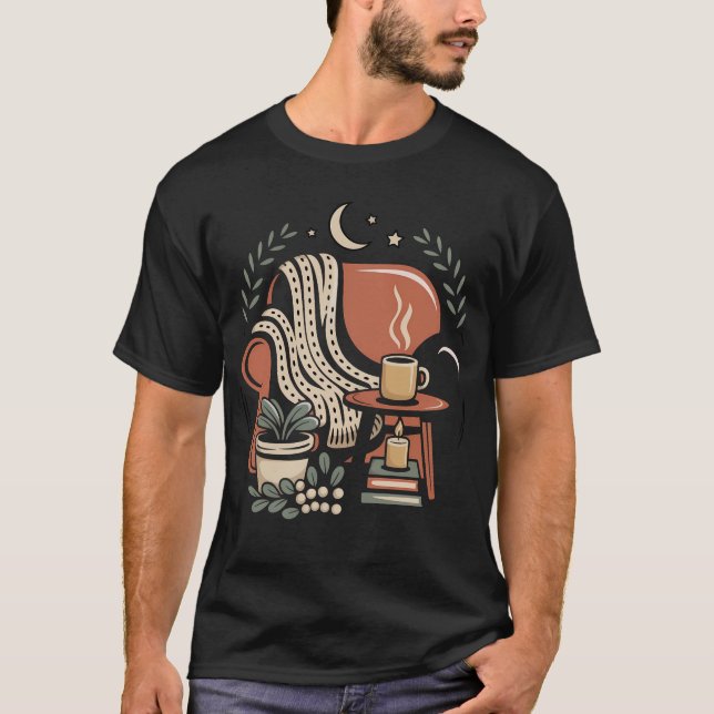 Camiseta Cozy Reading Nook Coffee Lover Shirt  (Anverso)