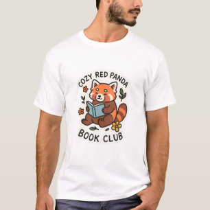 Camiseta Cozy Red Panda Reading Club Doodle
