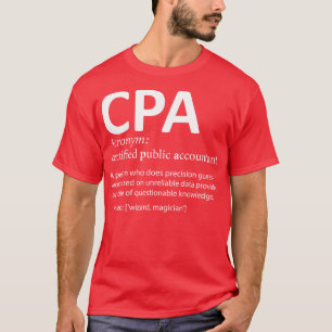 Camiseta CPA Certificado de Contador Público Definición Fun