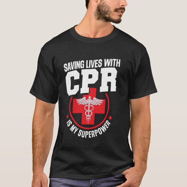 Camiseta CPR Barrera de Respiración Poca Máscara CPR Maniki (Anverso)