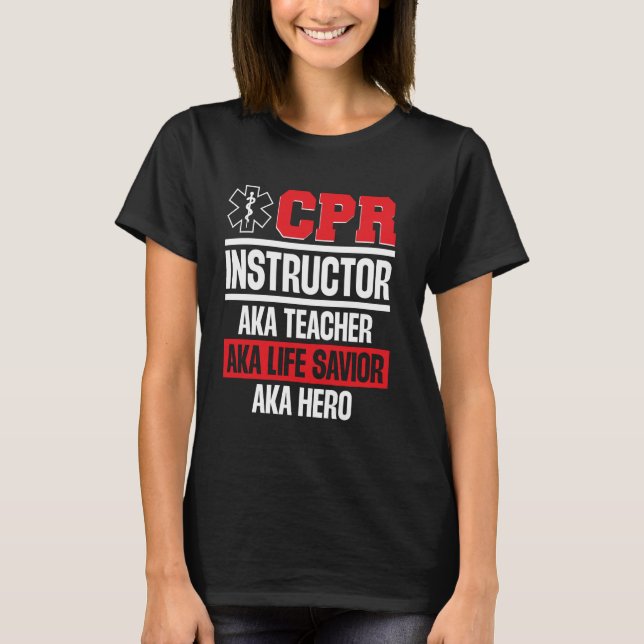 Camiseta CPR Funny Manikin CPR Accesorios Poca Máscara CPR (Anverso)