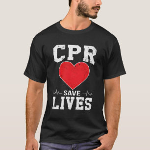 Camiseta Cpr paramédico salva vidas Emt Ss Training