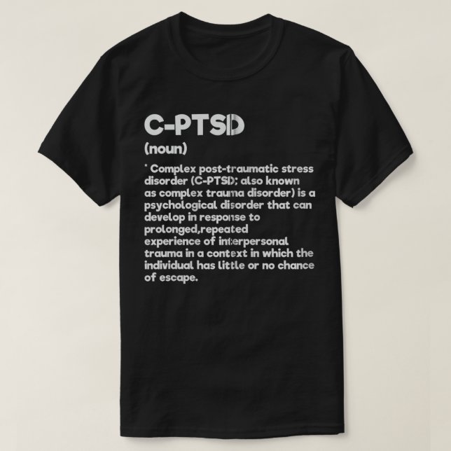Camiseta CPTSD Definition Stress Awareness Mental Posttraum (Diseño del anverso)