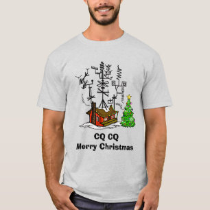 Camiseta CQ CQ Merry Christmas Ham Radio T-Shirt