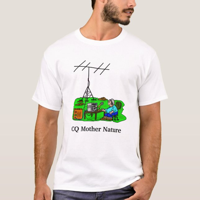 Camiseta CQ Madre Naturaleza Rig al aire libre Radio T-Shir (Anverso)