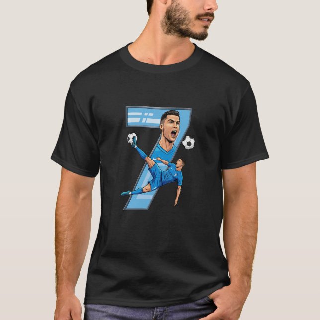 Camiseta CR7 Bicycle Kick Vector Art (Anverso)