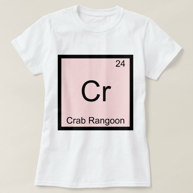 Camiseta Cr - Crab Rangoon divertido símbolo de elemento qu (Diseño del anverso)