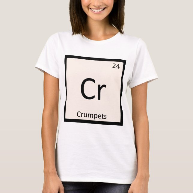 Camiseta Cr - Fragmentos Químicos Símbolo de tabla periódic (Anverso)