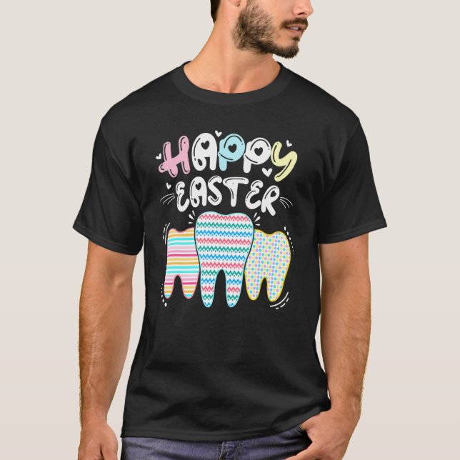 Camiseta Cr Higiénico Dental De Pascua Feliz De Pascua (Anverso)
