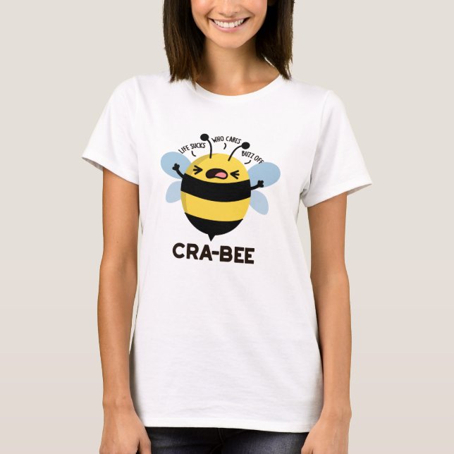 Camiseta Cra-bee Funny Crabby Bee Pun (Anverso)