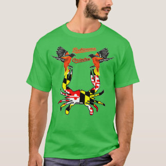Camiseta Crab azul Baltimore Oriole divertido Día de Maryla