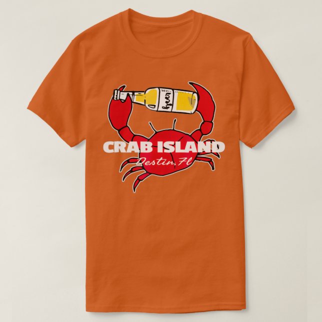 Camiseta Crab Island Destin Fiesta FL Sandbar Souvenir (Diseño del anverso)