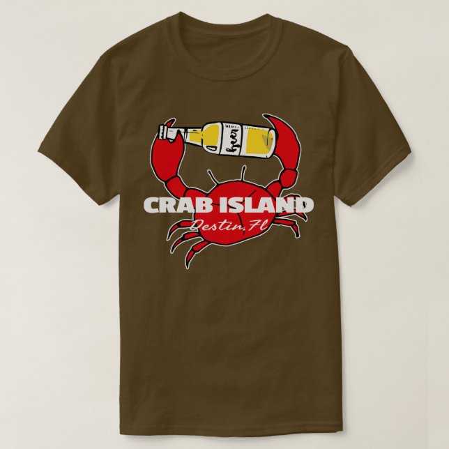 Camiseta Crab Island Destin Fiesta FL Sandbar Souvenir (Diseño del anverso)