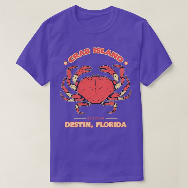 Camiseta Crab Island Destin Souvenir Classic TShirt (Diseño del anverso)