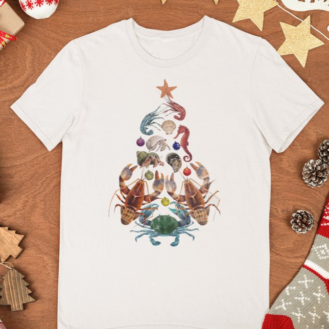 Camiseta Crab Lobster Árbol de Navidad Crustáceo (Subido por el creador)