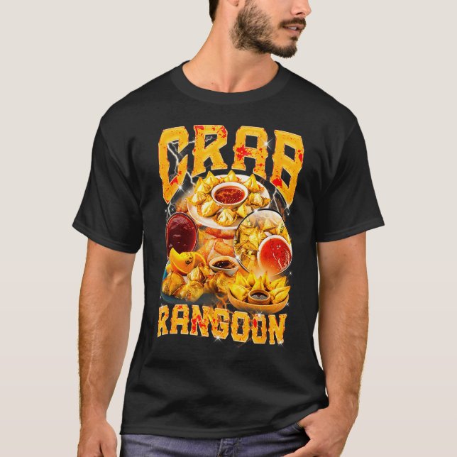Camiseta Crab Rangoon Meme Contrabando Estilo Rap 90s Vinta (Anverso)