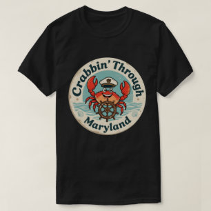 Camiseta Crabbin’ A Través De La Obra Costera Maryland_ Vin