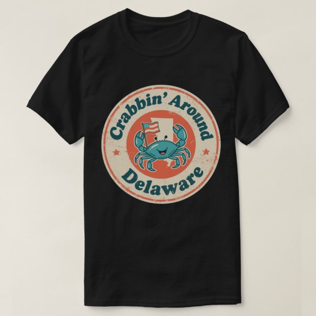 Camiseta Crabbin Vintage alrededor del Cangrejo Delaware (Diseño del anverso)