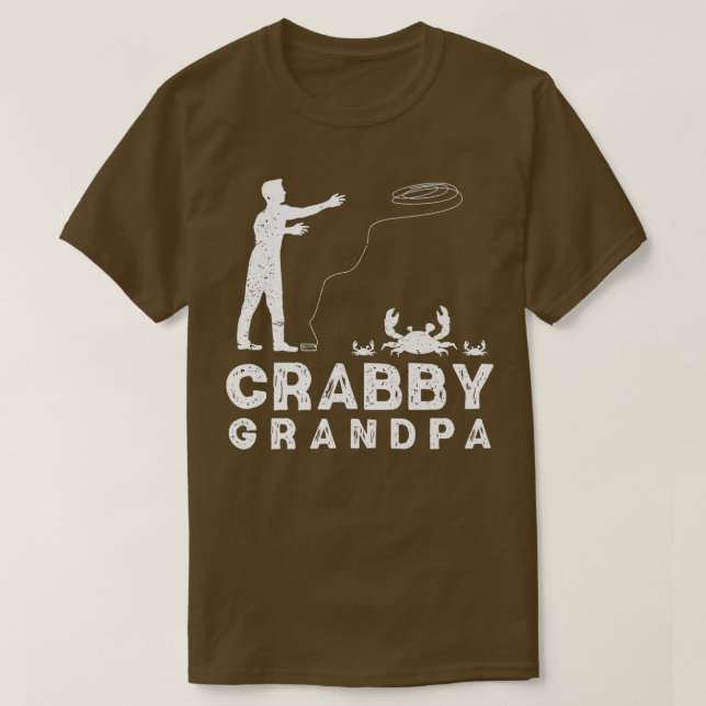 Camiseta Crabby Grandpa Funny Crabbing Pun Crab Cra (Diseño del anverso)