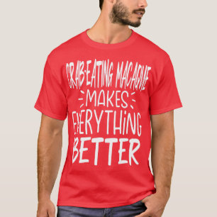 Camiseta CrabEating Macaque hace todo mejor mono