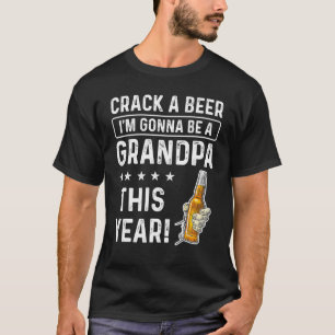 Camiseta Crack a Beer voy a ser un abuelo este año Funn