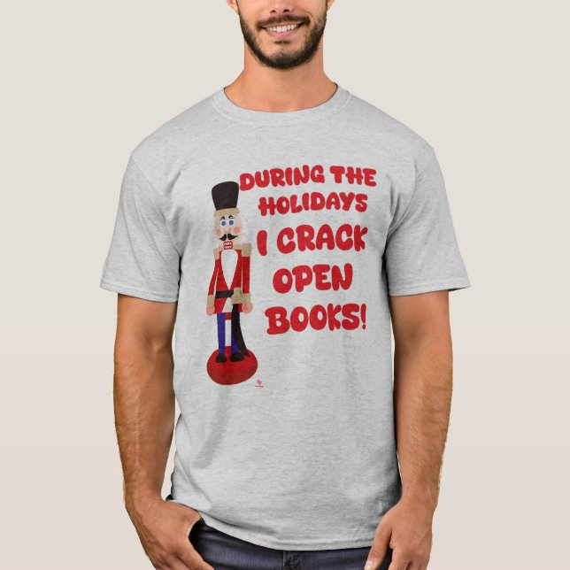 Camiseta Crack Open Books Humor de lectura de vacaciones (Anverso)